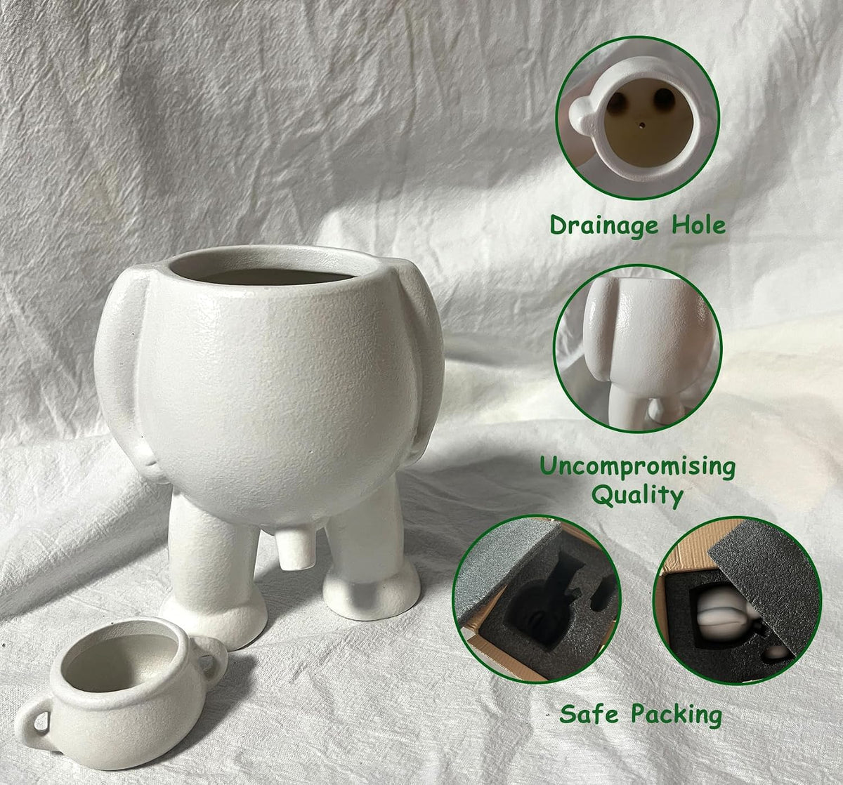 Funny Ceramic Planter | Unique Human-Shaped Pot for Home & Garden