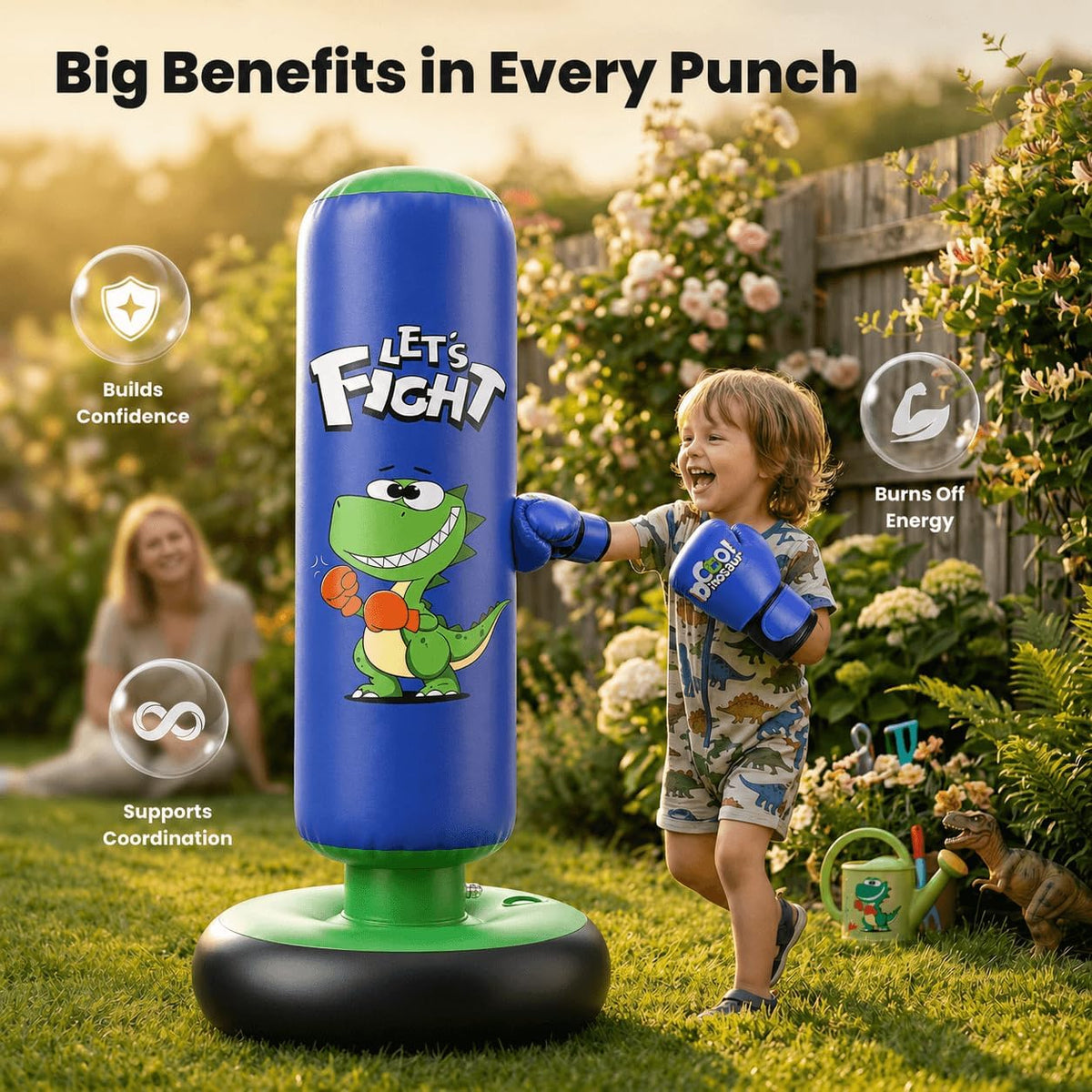 Inflatable Dinosaur Punching Toy | Fun Active Play for Kids