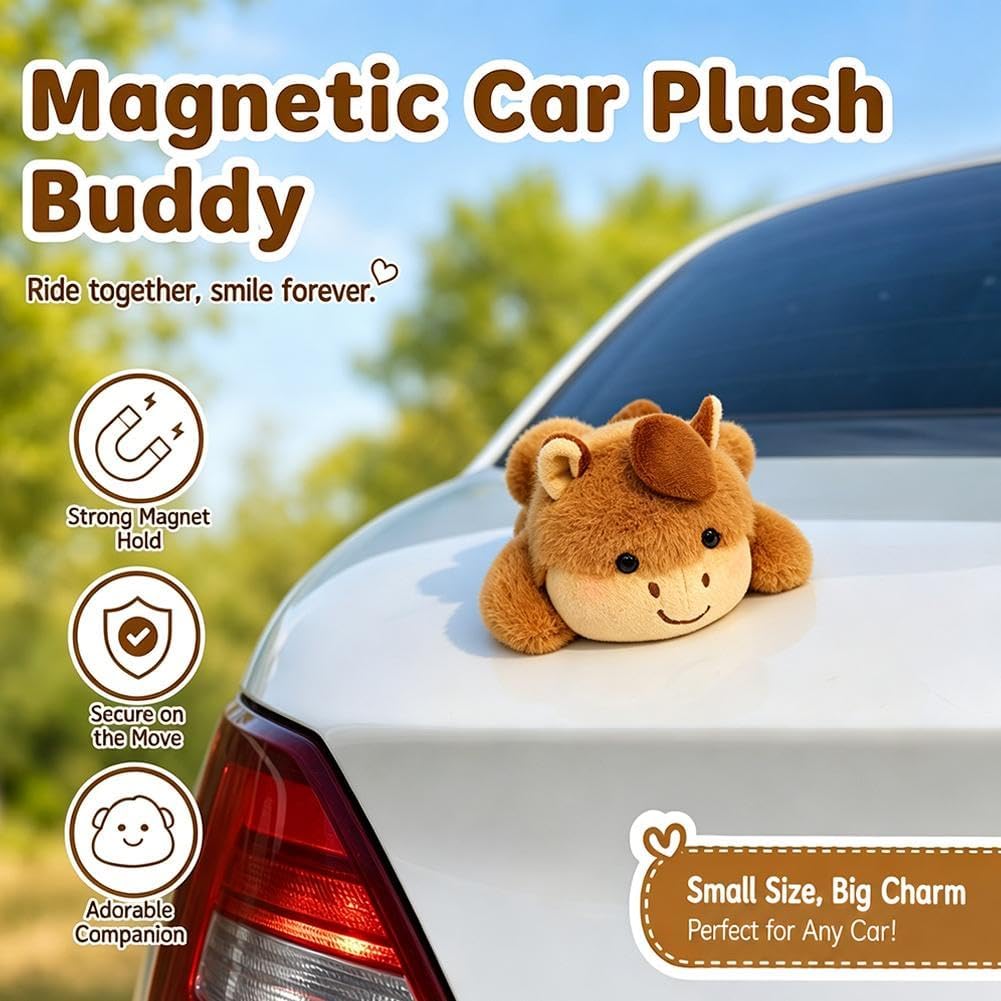 Magnetic Cat Ornament | Cute Car Dashboard & Fridge Decoration