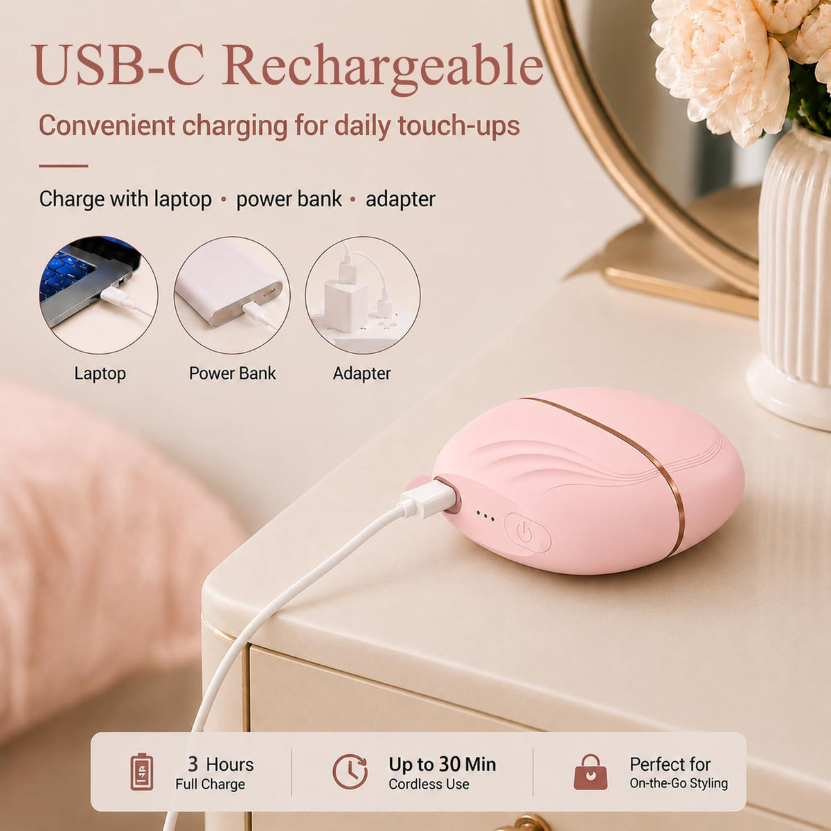 Mini Heated Hair Straightener| Smooth Hair Anywhere, Anytime
