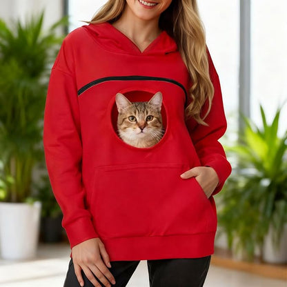 Pet Carrier Hoodie | Cozy Hands-Free Hoodie for Small Pets